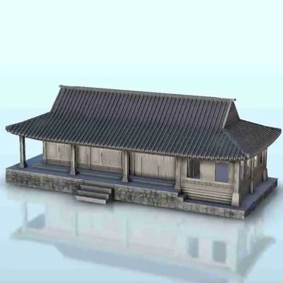 asiático casa 16 japón china corea vietnam 3d modelos descargar crealidad nube 3d print model - Mito3D