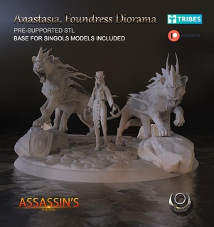 assassin's path foundress diorama Fictional Characters 3d print model - Mito3D