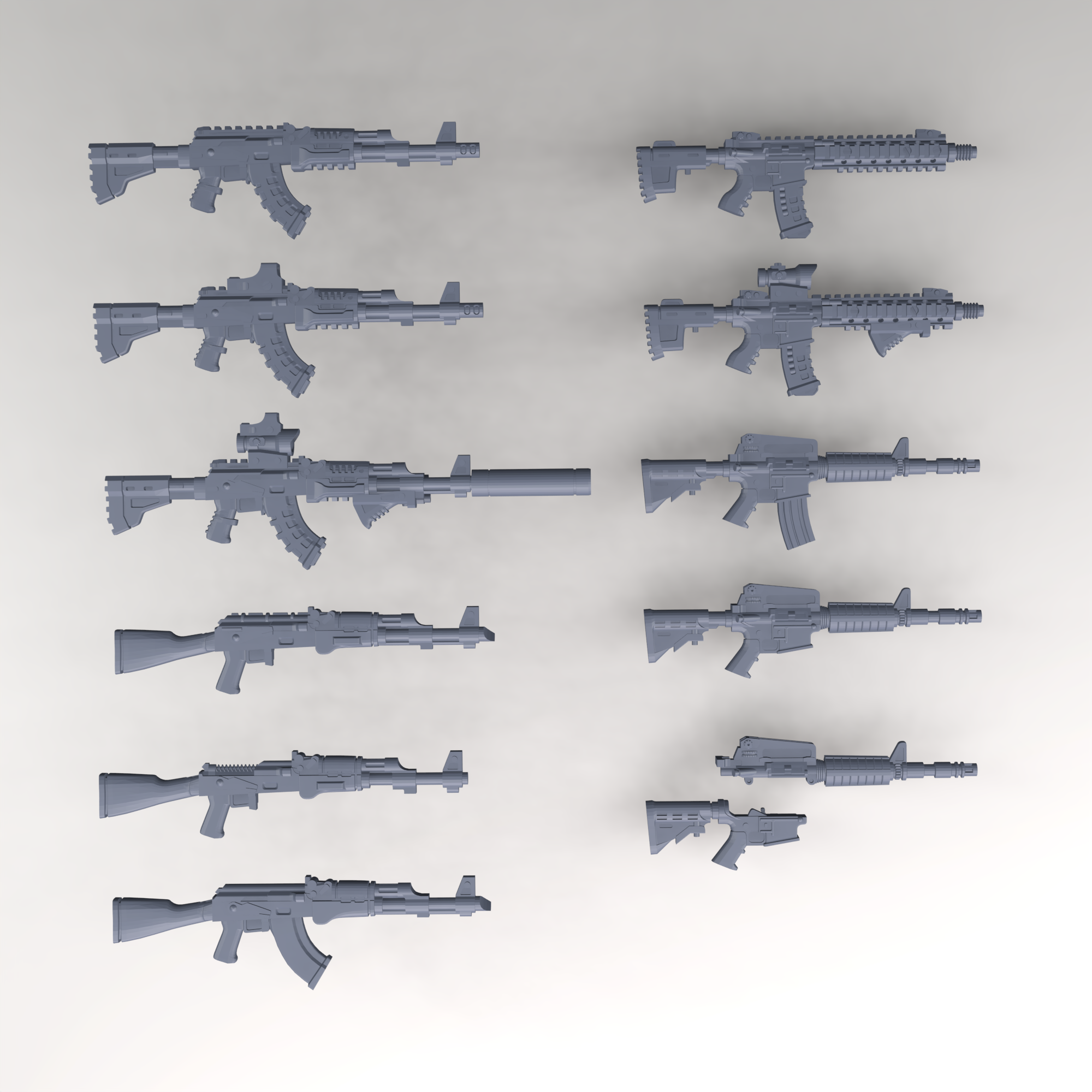 assalto rifles brinquedos jogos 3D print model - Mito3D