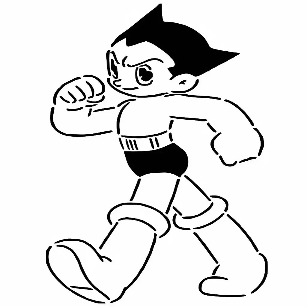 astroboy estêncil 3d modelos baixar crialidade nuvem 3D print model - Mito3D