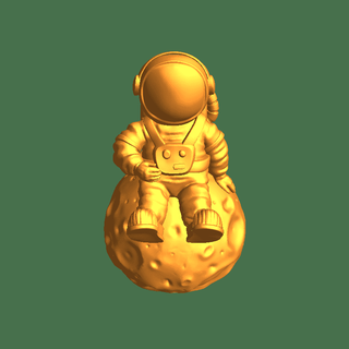 astronaute Achevée personnages 3d print model - Mito3D