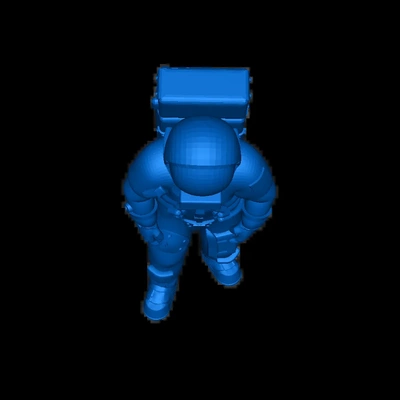 astronaute squelette buvant café 3d modèles télécharger créalité nuage 3d print model - Mito3D