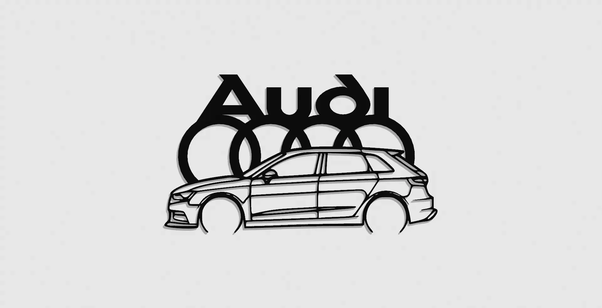 audi a3 texto 3d modelos baixar crialidade nuvem 3D print model - Mito3D