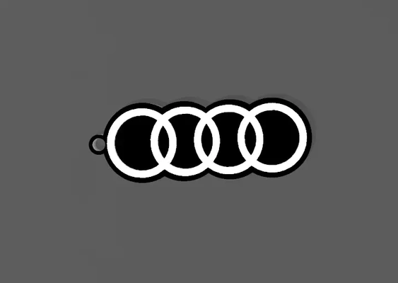 audi logo schlüsselbund 3d modelle download realität wolke 3d print model - Mito3D