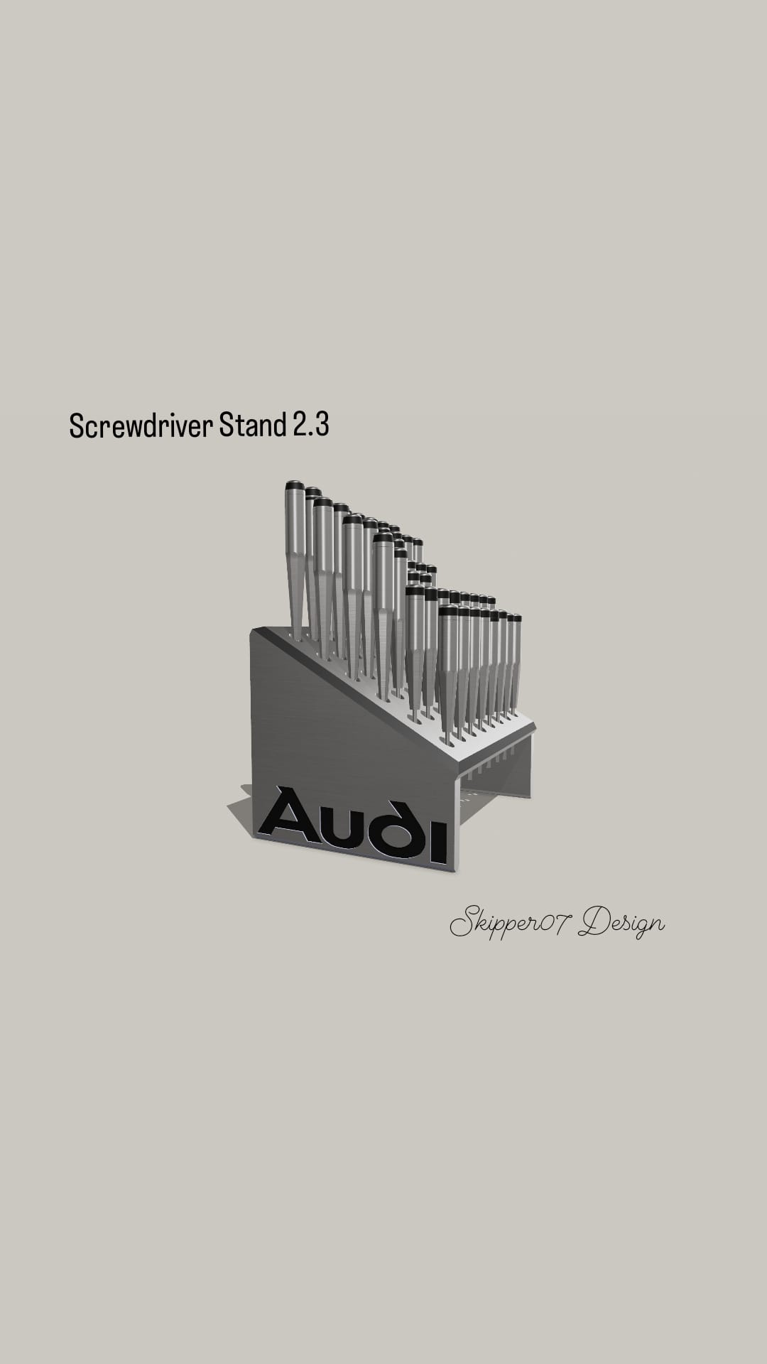 Audi Tornavida ayakta durmak 23 diğerleri 3D print model - Mito3D