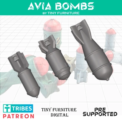 avia bombs 3d models download creality cloud board game 3d print model - Mito3D