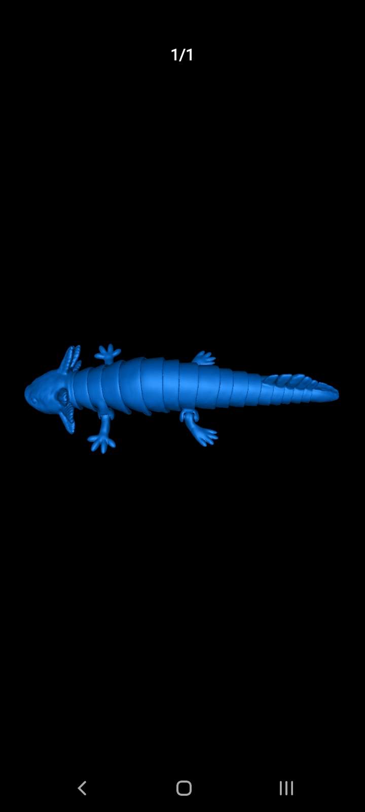 aksolotl hayvanlar 3D print model - Mito3D