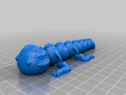 axolotl animais 3d print model - Mito3D