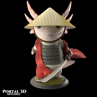 axolotl ronin rettiliano 3d print model - Mito3D