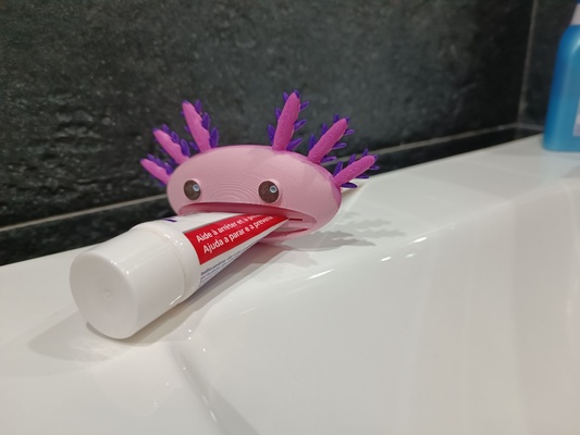 axolotl toothpaste tube squeezer 3d models download creality cloud accessories 3d print model - Mito3D