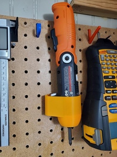 b&d cordless screwdriver pegboard holder Tools 3d print model - Mito3D