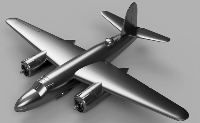 b 26 medio bombardeo 3d modelos descargar crealidad nube aviones guerra 3d print model - Mito3D