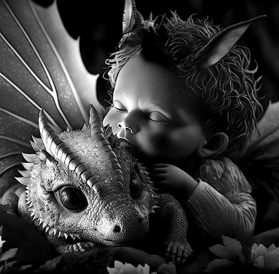 baby drachen 3d modelle download realität wolke 3d print model - Mito3D