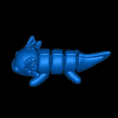 baby axolotl 2 3d models download creality cloud 3d print model - Mito3D