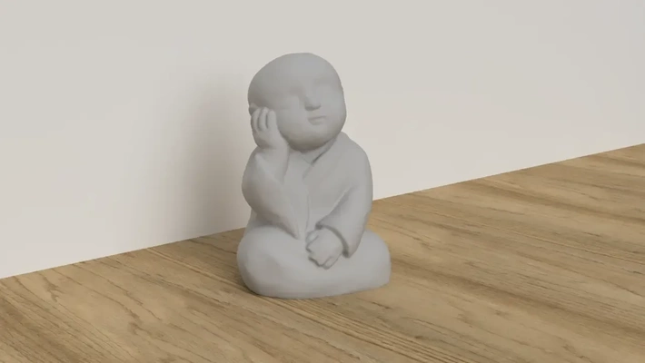 bambino buddha 3d modelli scarica creality nube 3d print model - Mito3D