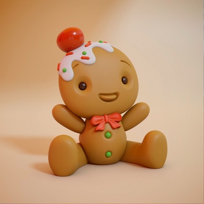 bebé galleta 3d modelos descargar crealidad nube ficticio caracteres 3d print model - Mito3D
