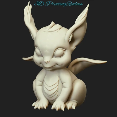 baby drachen 3d modelle download realität wolke 3d print model - Mito3D