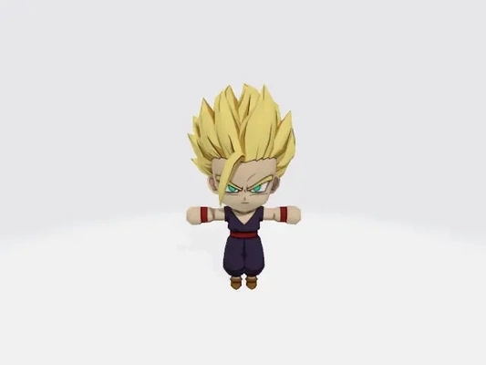 baby gohan super saiyan ii 3d models download creality cloud 3d print model - Mito3D