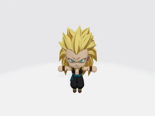 bebé gotenks súper saiyajin iii 3d modelos descargar crealidad nube 3d print model - Mito3D