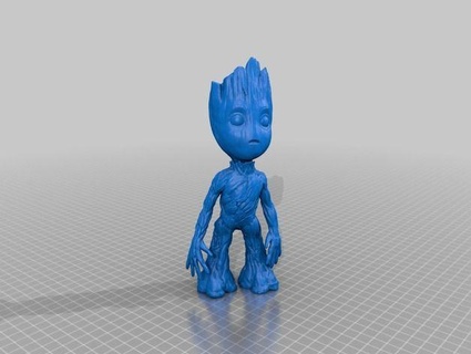 bébé Groot fictif personnages 3d print model - Mito3D