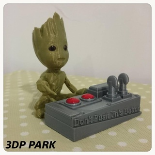 bebê groot 5 3 empurrar botão ficcional personagens 3d print model - Mito3D