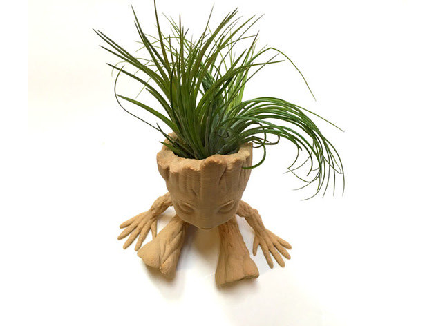 baby groot air plant planter Home Decor 3D print model - Mito3D