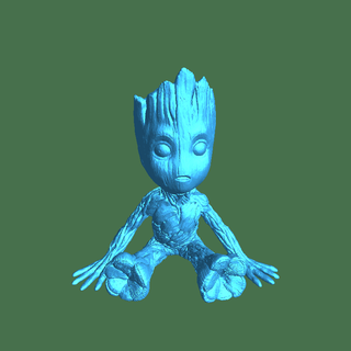 bambino Groot aria pianta fioriera juliatruchsess immaginario personaggi 3d print model - Mito3D