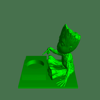 bebê groot maçã carregador ficcional personagens 3d print model - Mito3D