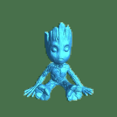 bambino groot fioriera 3d modelli scarica creality nube 3d print model - Mito3D