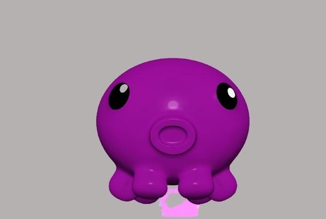 baby octopus 2 Fishes 3d print model - Mito3D