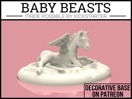 baby pegasus - tabletop miniature Animals 3d print model - Mito3D