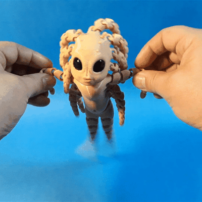 baby squid alien mib 3d models download creality cloud fictional characters 3d print model - Mito3D
