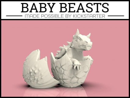 bebê tarrasque tampo mesa miniatura animais 3d print model - Mito3D