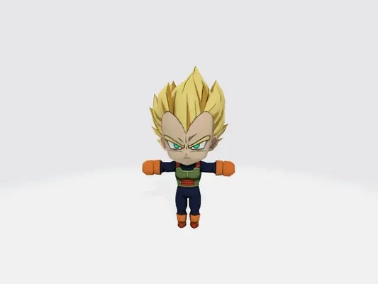 bebê vegeta super saiyan 3d modelos baixar crialidade nuvem 3d print model - Mito3D