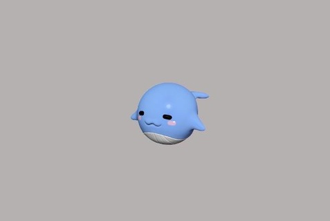 baby whale Fishes 3d print model - Mito3D