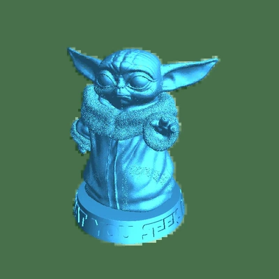 baby yoda 3d modelle download realität wolke 3d print model - Mito3D