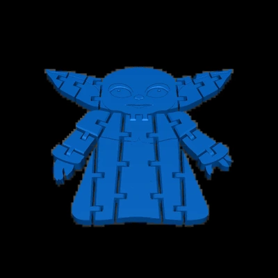 baby yoda 3d modelle download realität wolke 3d print model - Mito3D