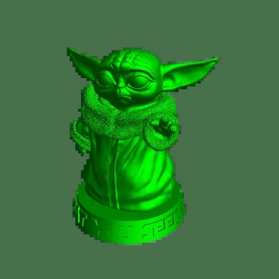 baby yoda 3d modelle download realität wolke 3d print model - Mito3D