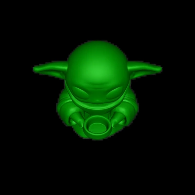 baby yoda 3d modelle download realität wolke 3d print model - Mito3D