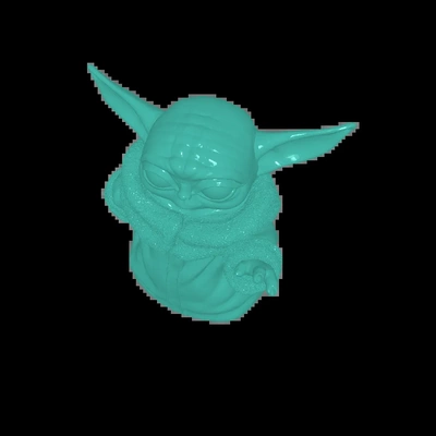 baby yoda 3d modelle download realität wolke 3d print model - Mito3D