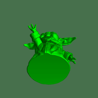 bebé yoda fuerza ficticio caracteres 3d print model - Mito3D