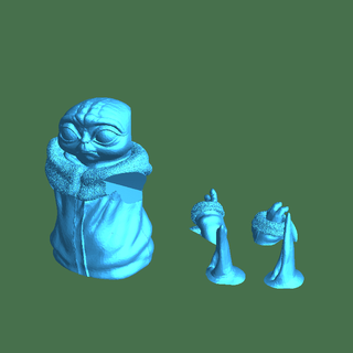 bebek Yoda parçalar kurgusal karakterler 3d print model - Mito3D