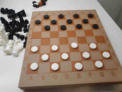 gamão jogo damas xadrez borda 3d modelos baixar crialidade nuvem jogos 3d print model - Mito3D