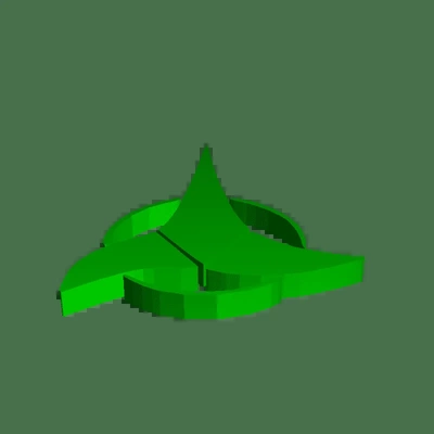 insignia klingon 3d modelos descargar crealidad nube 3d print model - Mito3D