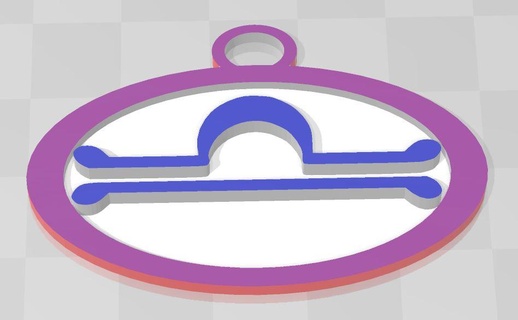 equilibrio astro cartello pendente 3d print model - Mito3D