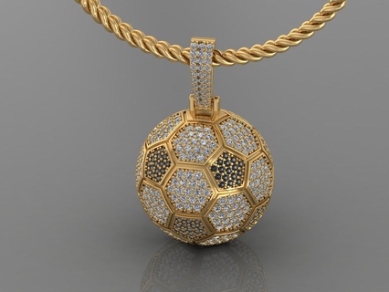 Balle pendentif bijoux 3d print model - Mito3D