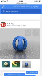 balle chat Puzzles & Brain-teasers 3d print model - Mito3D