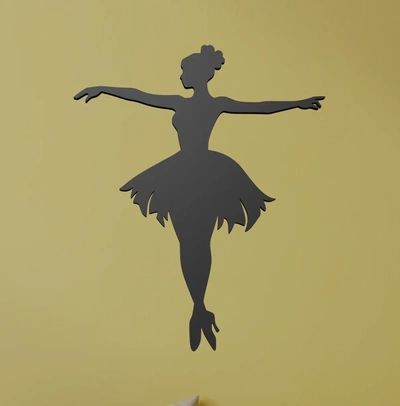 ballerina wall art 3d models download creality cloud home decor 3d print model - Mito3D