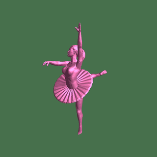 ballerine femmes 3d print model - Mito3D