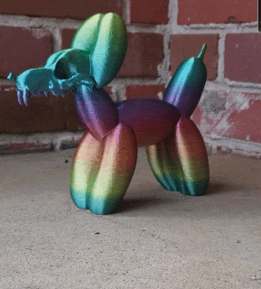 ballon perro picaduras retorcido Arte galleta salada huellas dactilares 3d print model - Mito3D